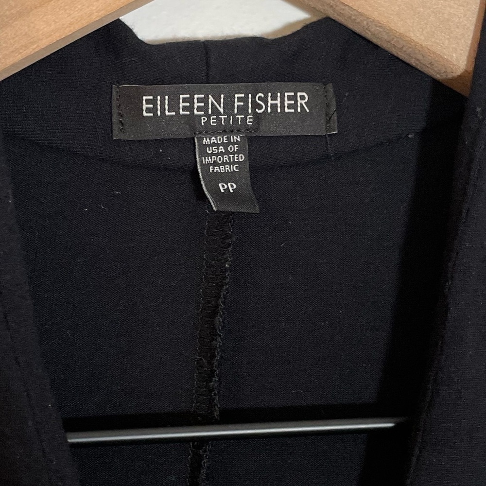 Eileen Fisher Black Jersey Sleeveless Sheath Dress Size PP Classic Minimalist - Picture 7 of 11